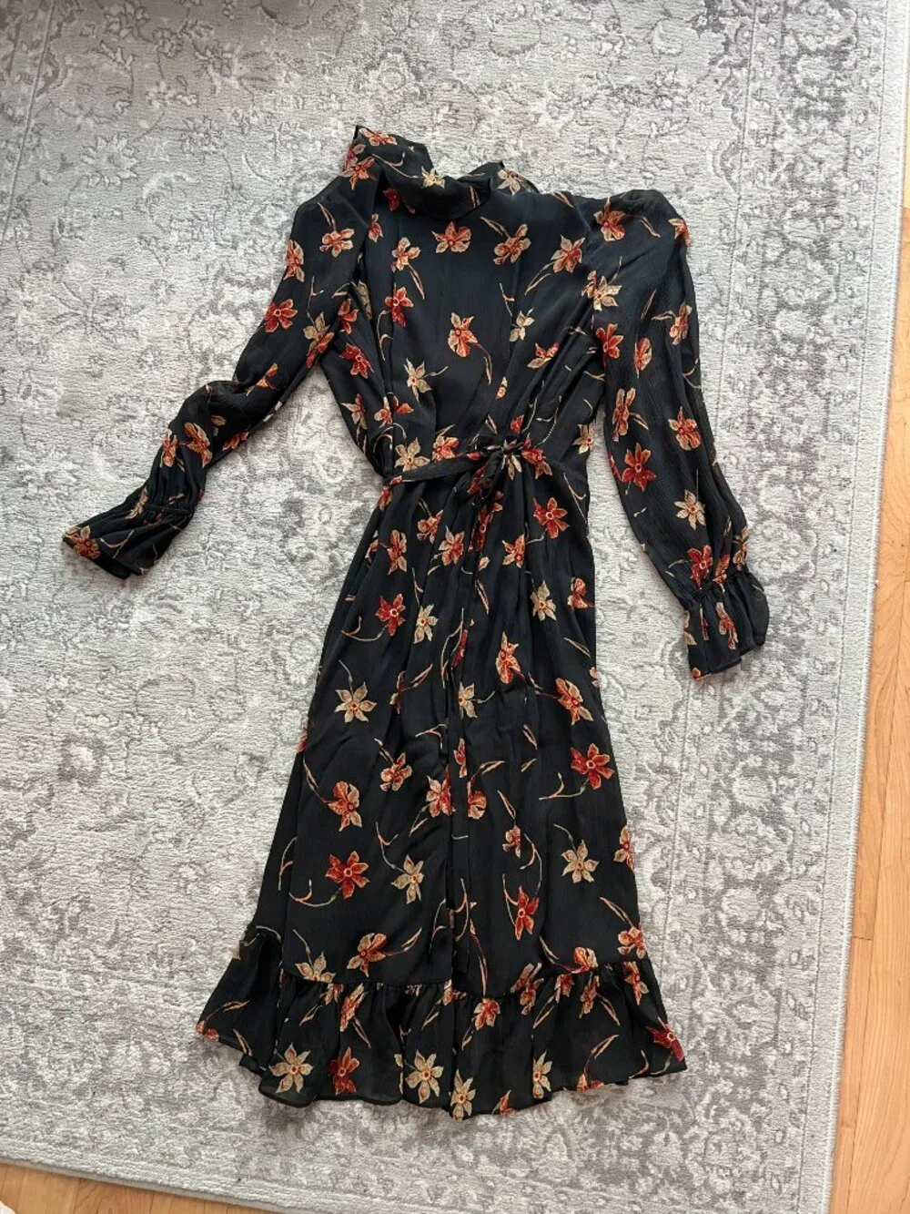 Paige Silk Wrap Dress - Picture 3 of 3